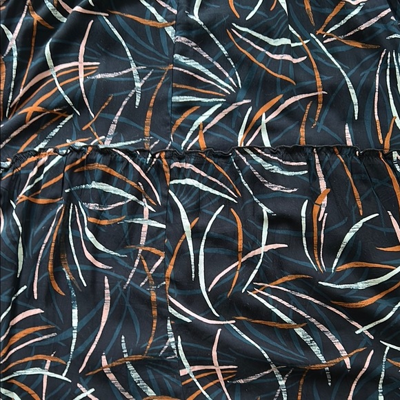 Ava & Viv Black and Orange Patterned Maxi Dress - Picture 8 of 10